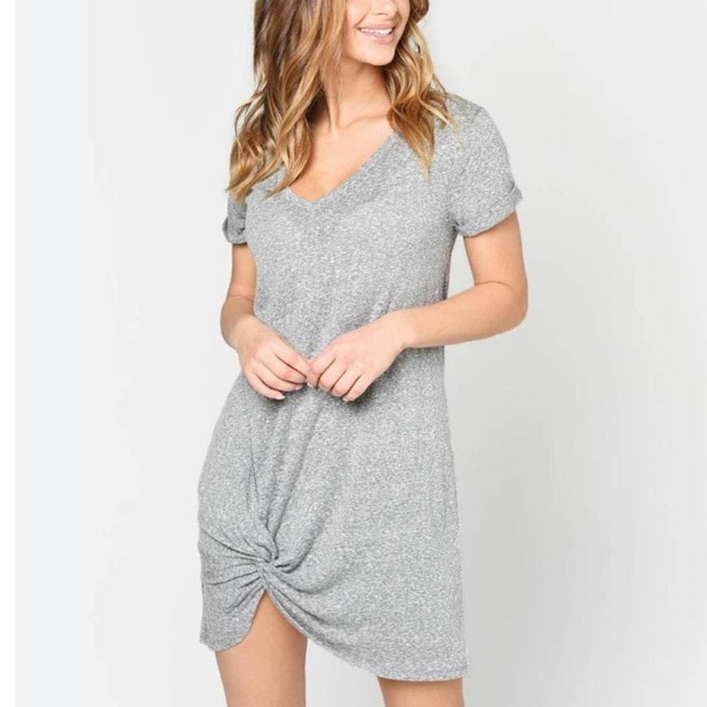 Z Supply Grey Twist T-Shirt Dress